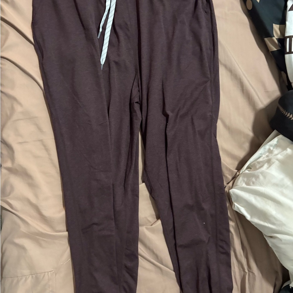 Kirklands Brown Track Pants with White Drawstring
